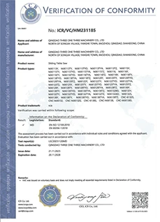 Our Certificate